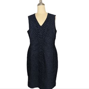 Tommy Hilfiger Navy Snake Skin Dress Size 12